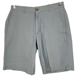 Vineyard Vines Club Shorts Mens 30 Light Blue Cotton Flat Front Chino Shorts